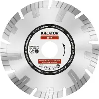 Kreator KRT084101 Diamantschijf Ø 125mm – 12250 min-1 – Beton/Steen/Keramiek