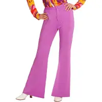 E-Carnavalskleding.nl Jaren 70 disco broek Groovy paars