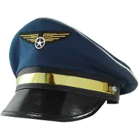 Finidi Blauwe pilotenpet met wings-logo