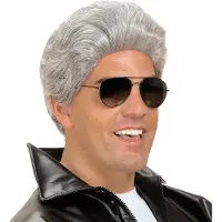 Finidi Mooie grijze pruik John Travolta