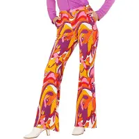 Widmann Groovy 70's dames broek orchidee (multicolor, S/M)