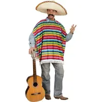 Finidi Originele Mexicaanse poncho voor volwassenen-S/XL