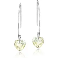 Montebello Oorbellen Liv HZ46 - Swarovski Hart - 925 Zilver Gerhod. - Ø10mm - 35mm