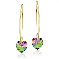 Montebello Oorbellen Liv HG36 - Swarovski Hart - 925 Zilver Verguld - Ø10mm - 35mm