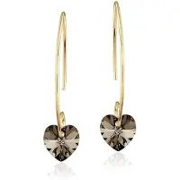 Montebello Oorbellen Liv HG41 - Swarovski Hart - 925 Zilver Verguld - Ø10mm - 35mm