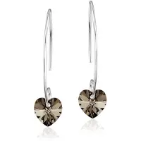 Montebello Oorbellen Liv HZ41 - Swarovski Hart - 925 Zilver Gerhod. - Ø10mm - 35mm