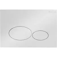 Saqu Flat Round bedieningspaneel glanzend wit voor Geberit Sigma reservoir 12cm (UP320)