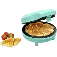 Bestron Wafelijzer - ASW217M - 700W - 5 hartvormige wafels - Anti aanbaklaag - Mint - 5 jaar garantie