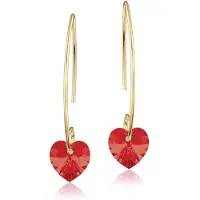 Montebello Oorbellen Liv HG34 - Swarovski Hart - 925 Zilver Verguld - Ø10mm - 35mm