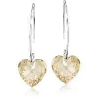 Montebello Oorbellen Pippa HZ51 - Swarovski Hart - 925 Zilver Gerhod. - Ø14mm - 40mm