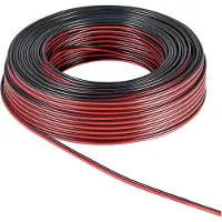 Goobay Luidsprekerkabel op rol | 10 meter (1.5 mm², CCA, Rood/Zwart)