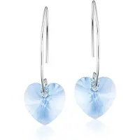 Montebello Oorbellen Pippa HZ54 - Swarovski Hart - 925 Zilver Gerhod. - Ø14mm - 40mm