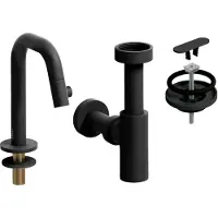 Clou Kaldur set tbv (New)Flush / First fonteinen, mat zwart