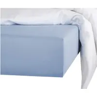 De Witte Lietaer hoeslaken Olivia 140 x 200 cm katoen blauw