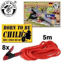 Corvus huttenbouwset junior 5 meter rood 10 delig