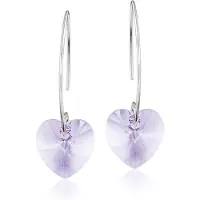Montebello Oorbellen Pippa HZ58 - Swarovski Hart - 925 Zilver Gerhod. - Ø14mm - 40mm