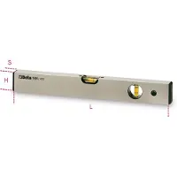Beta Waterpassen vervaardigd geanodiseerd, geprofileerd aluminium, onbreekbare libellen nauwkeurigheid: 1mm/m 1696 1000 - 016960010