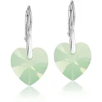 Montebello Oorbellen Noor HZ28 - Swarovski Hart - 925 Zilver Gerhod. - Ø14mm - 30mm