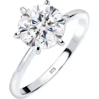 Elli Ring 'Kristall' zilver / transparant