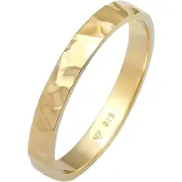 Elli - Elli Ringen Dames Ring Basic Fijn Gehamerde Trend in 925 Sterling Zilver