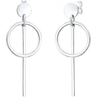 Elli Oorbellen Hanger Geo Cirkel Basic Minimal 925 Zilver