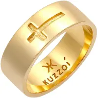 KUZZOI Ring 'Kreuz' goud