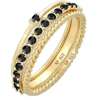 Elli Ring goud / zwart