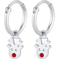 Elli Oorbellen rood / zilver