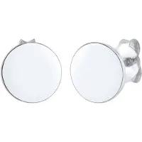 Elli - Elli Oorbellen Dames Oorbellen Rond Glimmend Basic in 925 Sterling Zilver