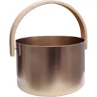 Saunia - Sauna Emmer - 6 liter - Met bijpassende opgietlepel - Goud/Zand