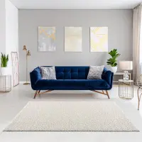 Muratap Loca shaggy vloerkleed creme hoogpolig- 140x200 cm