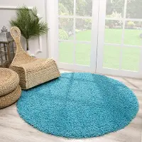 Muratap Shaggy rond vloerkleed hoogpolig- 150 cm rond