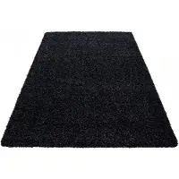 Muratap Basic shaggy vloerkleed antraciet hoogpolig- 200x290 cm