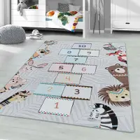 Muratap Play vloerkleed kinderkamer hinkelen laagpolig 140x200 cm