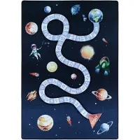 Muratap Play vloerkleed kinderkamer space numbers laagpolig 120x170 cm