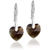 Montebello Oorbellen Lily HZ37 - Swarovski Hart - 925 Zilver Gerhod. - Ø10mm - 25mm
