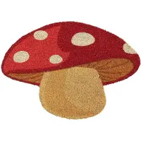 Fisura deurushroom 60 x 40 cm kokosvezel/PVC naturel/rood