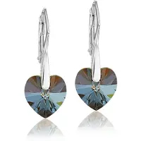 Montebello Oorbellen Lily HZ35 - Swarovski Hart - 925 Zilver Gerhod. - Ø10mm - 25mm