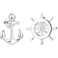 Elli Oorbellen 'Anker & Steuerrad' zilver