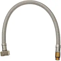 GROHE Europlus flexibele drukslang, M10x1 x M15x1, 350 mm, voor eenhendel wastafelmengkraan, chroom - 46254000