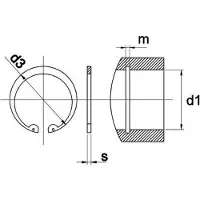 Kobout Borgring Din472 25X1,2Mm V Boring - 100 stuks
