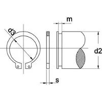 Kobout Borgring Din471 58X2Mm Voor As - 25 stuks