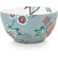 Pip studio Flower Festival Ontbijtkom - Licht Blauw - Porselein - 15cm