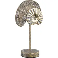 Ptmd collection PTMD Daniek Gold iron candle holder Lily Leaf - metalen kaarsenhouder goud kleur lelie blad