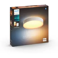 Philips Hue Devere M White Ambiance Plafonnier de Salle de Bains Blanc + Variateur