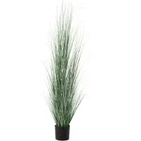 J-Line 2739 Grassen In Pot Plastiek Blauw/Groen Extra Large