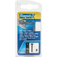 Rapid spijkers, 8/15 mm, rvs, 1.000 st.