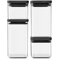 Brabantia Smakelijke Vierkante Blikken Container 4 Eenheden