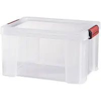 Rotho Clip&store Doorzichtige Opbergdoos 27l
