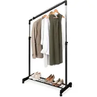 SmartaSaker Onder-de-trap-kledingrek 91,5 x 42 x 170 cm zwart